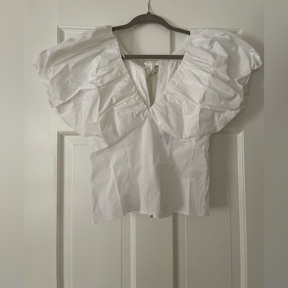 NWT Cecily Top in Stretch Cotton Poplin Blend - Picture 6 of 7